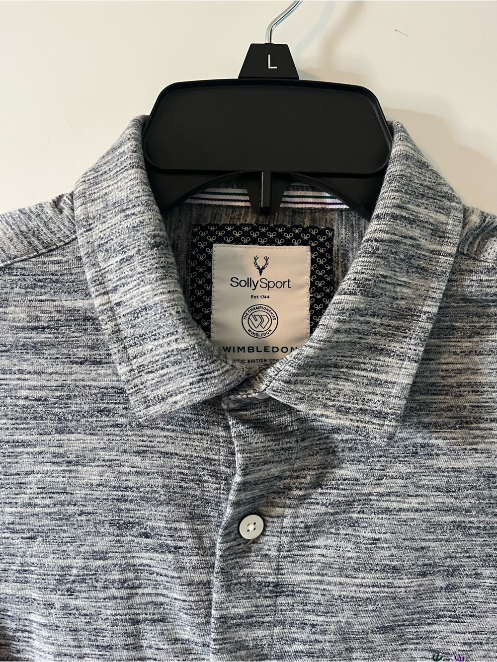 Allen Solly Sport Wimbledon Heathered Navy/Gray Long Sleeve Shirt